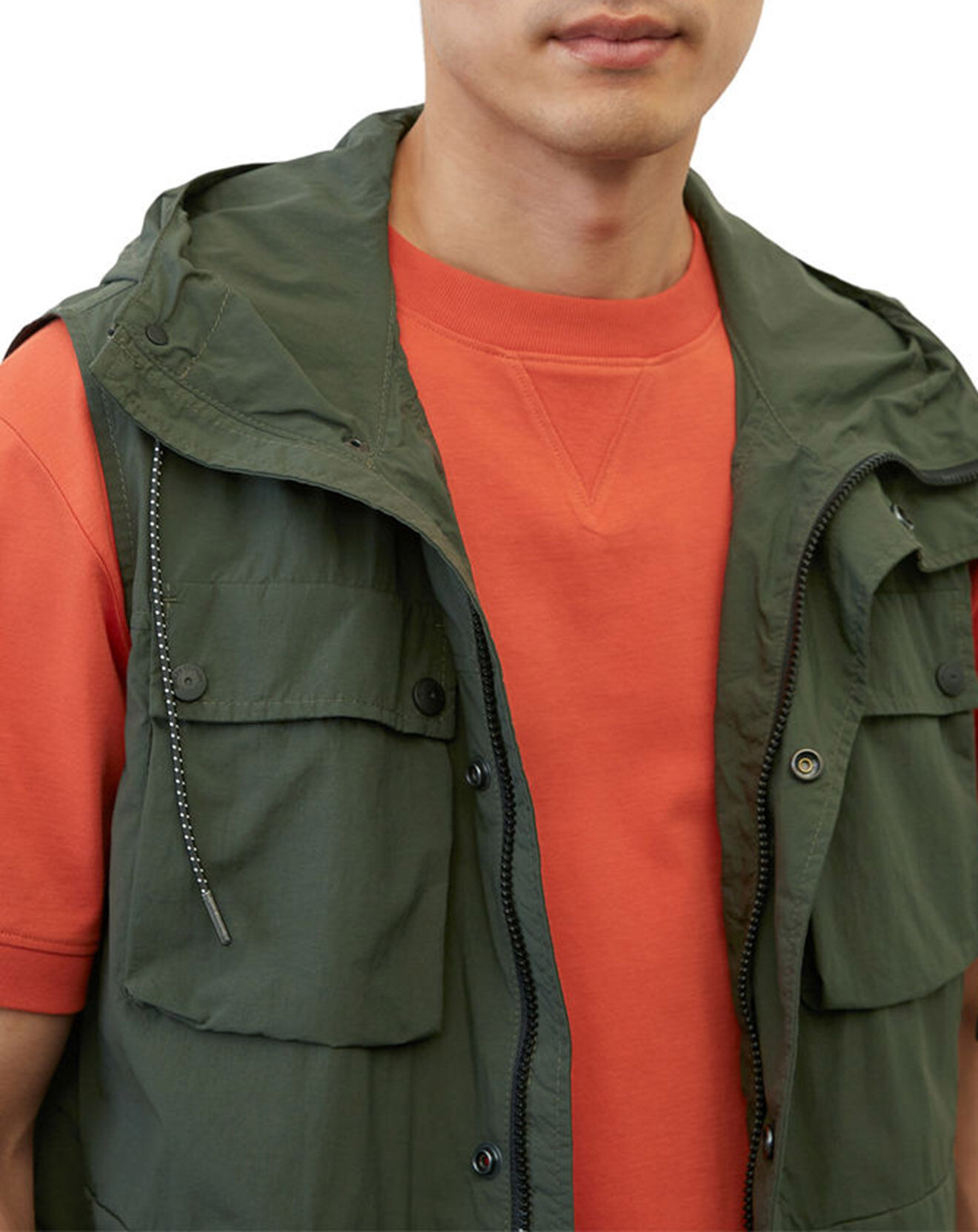 Marc O'Polo Veste sans manches Utility kaki