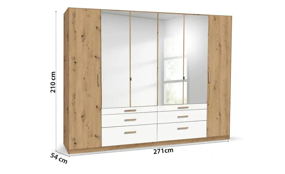 Drehtürenschrank Mosbach 6 Stück 271 cm