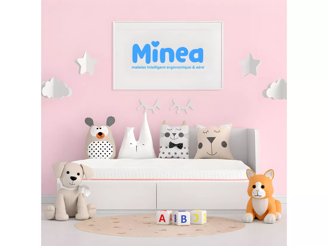 MINEA | Matelas SWEET DREAMS Rose Bébé 90x200 cm | Mousses Haute Densité & supersoft