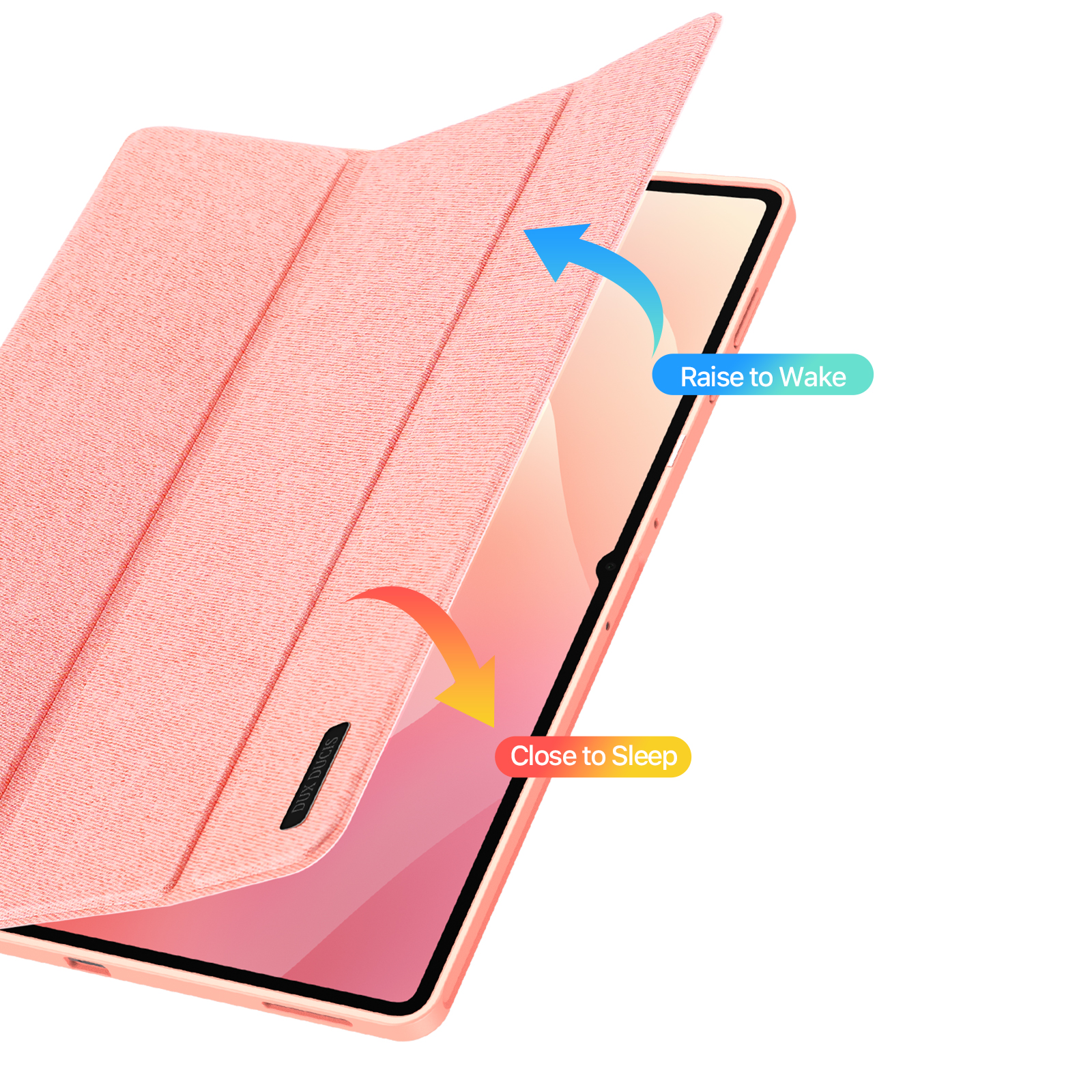 Samsung Galaxy Tab S11 Ultra Tasche Smart Cover Hülle Stoff Design mit S-Pen Halterung - Rosa