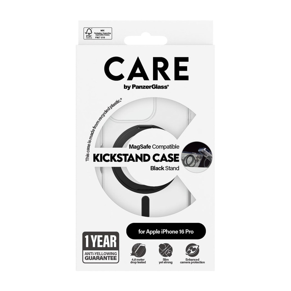 CARE by PanzerGlass - Case - Transparent & MagSafe - iPhone 16 Pro