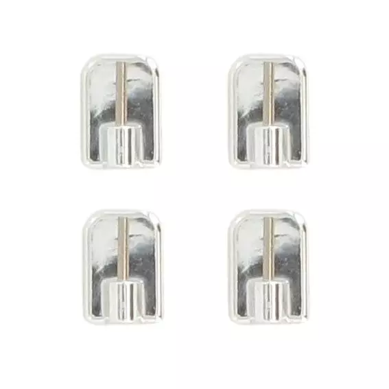 lot de 4 supports adhésifs Chrome