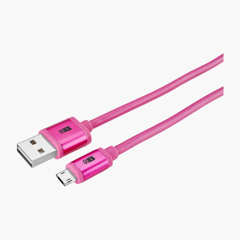 Vendbar USB 2.0, A - Micro, 1,8 m, blå