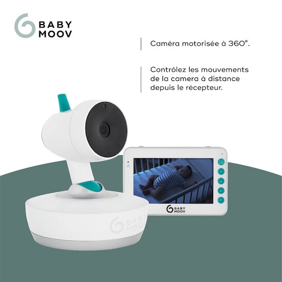Babyphone vidéo motorisé 360° YOO Moov   de               Babymoov