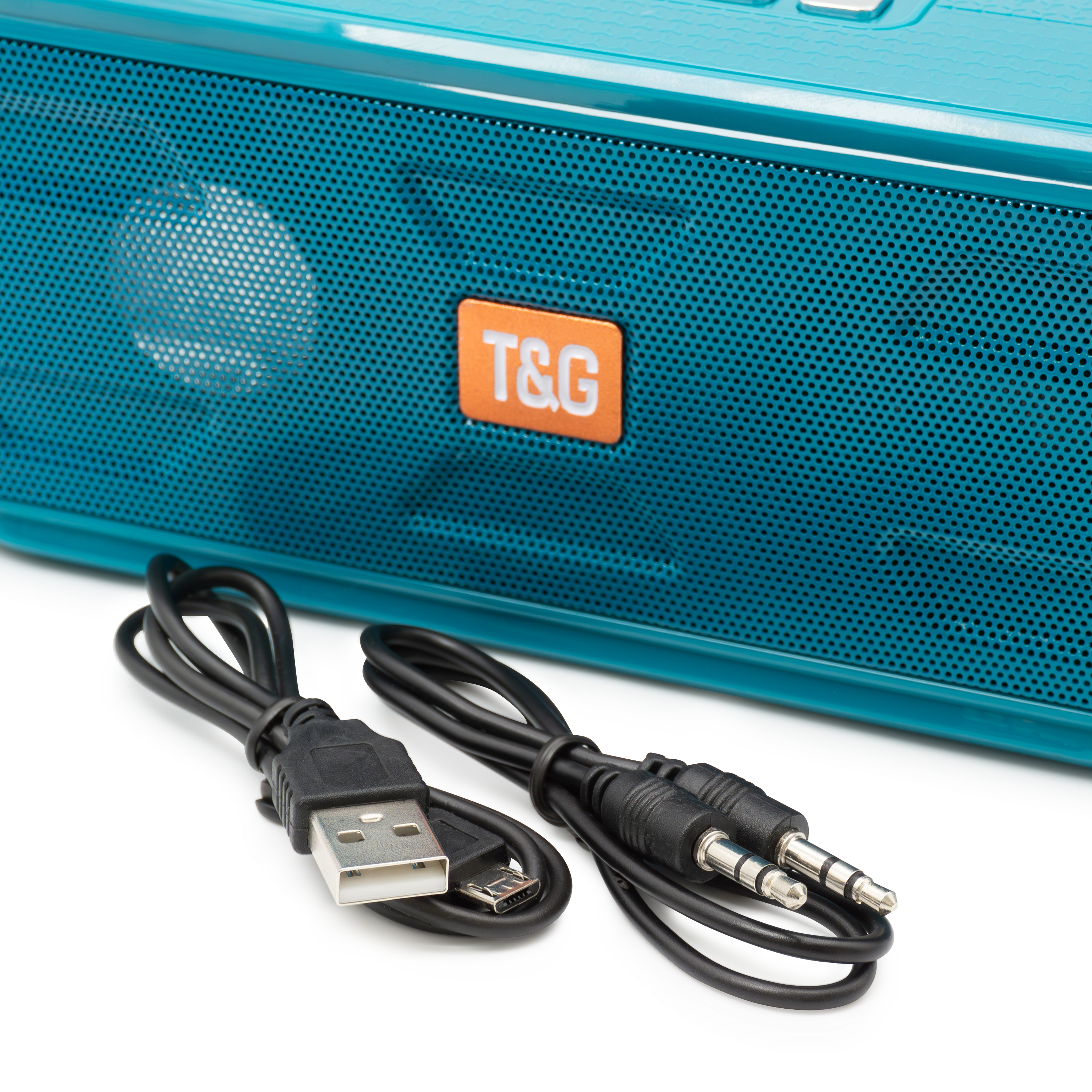 3in1 Bluetooth 5.0 Lautsprecher FM Radio Solar Powerbank 1200mAh   Taschenlampe (MicroSD Slot   Aux In) - Türkis