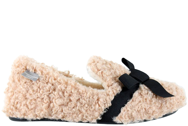 COPENHAGEN SHOES MY FAIR LADY HJEMMESKO I BEIGE TEKSTIL
