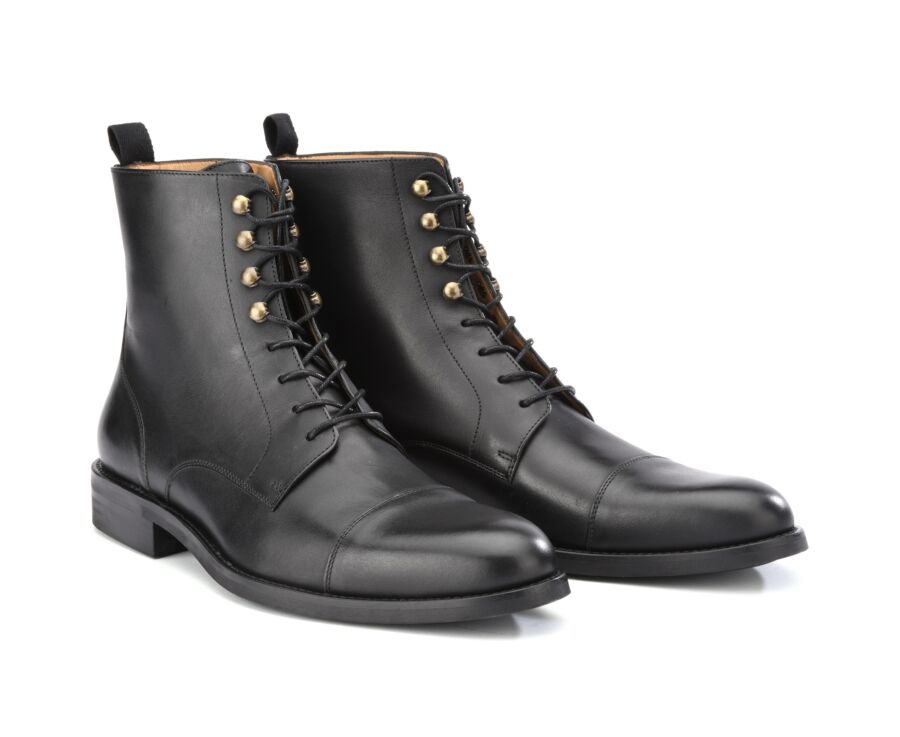 Derby boots homme à lacets Noir patiné - ENFIELD II GOMME CITY