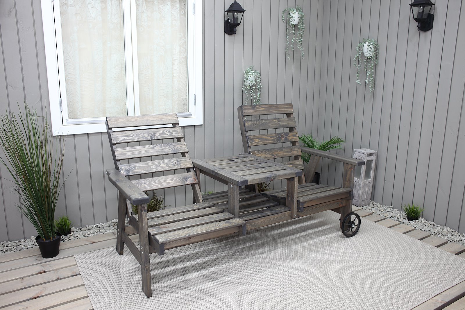 Risør duo sofa Gråbeiset heltre furu