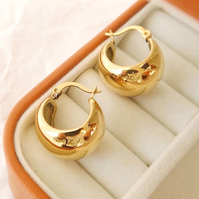 Boucles d'oreilles - Laiton doré plaqué or