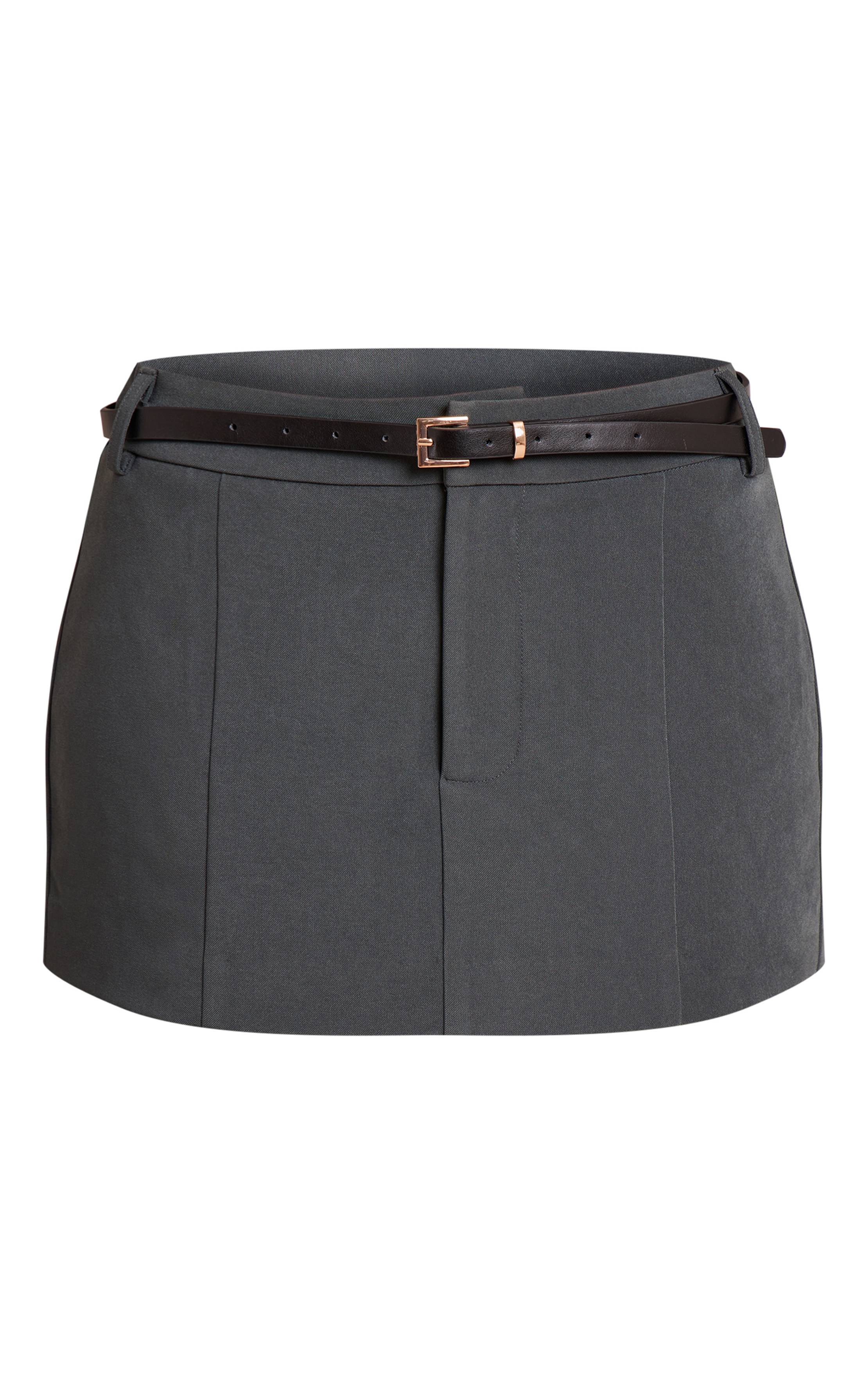 Charbon Jupe-short Plissée Avec Détail Ceinture Tall