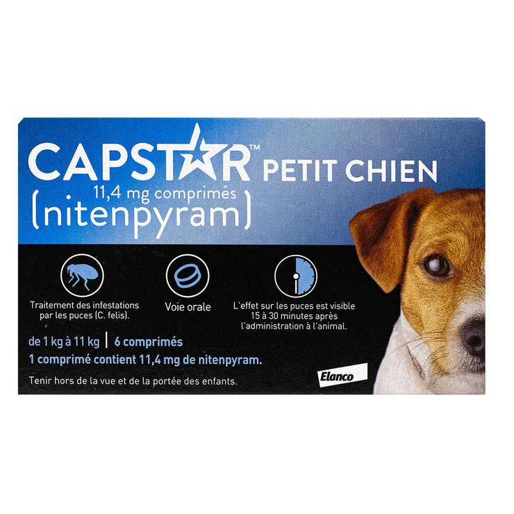 Capstar petit chien 11.4mg 6 comprimés
