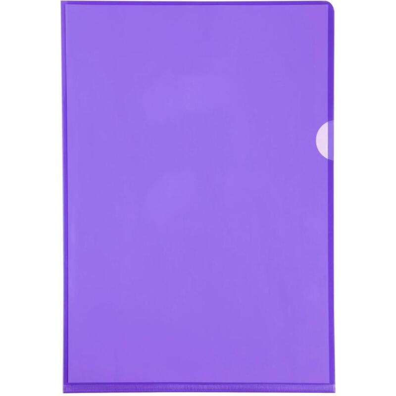 Sachet de 10 pochettes coin PVC lisse haute résistance 13/100e - A4