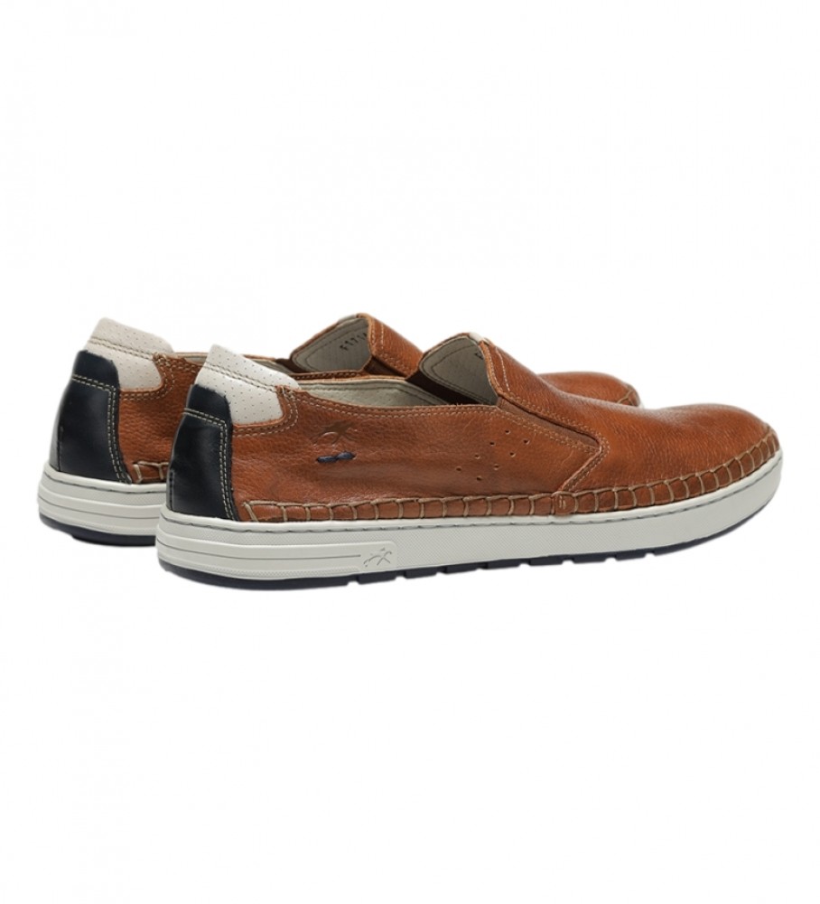Sapatos de couro Fluchos F1714 marrom médio