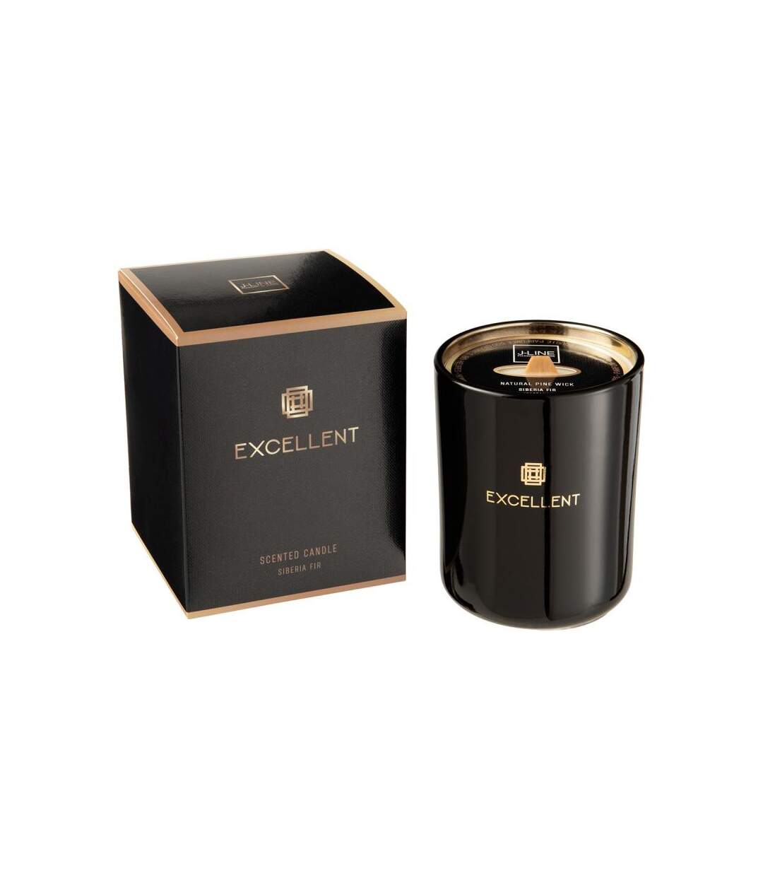 Paris Prix - Bougie Parfumée excellent 14cm Siberia Fir Noir