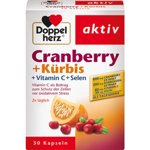 aktiv Cranberry + Kürbis + Vitamin C + Selen