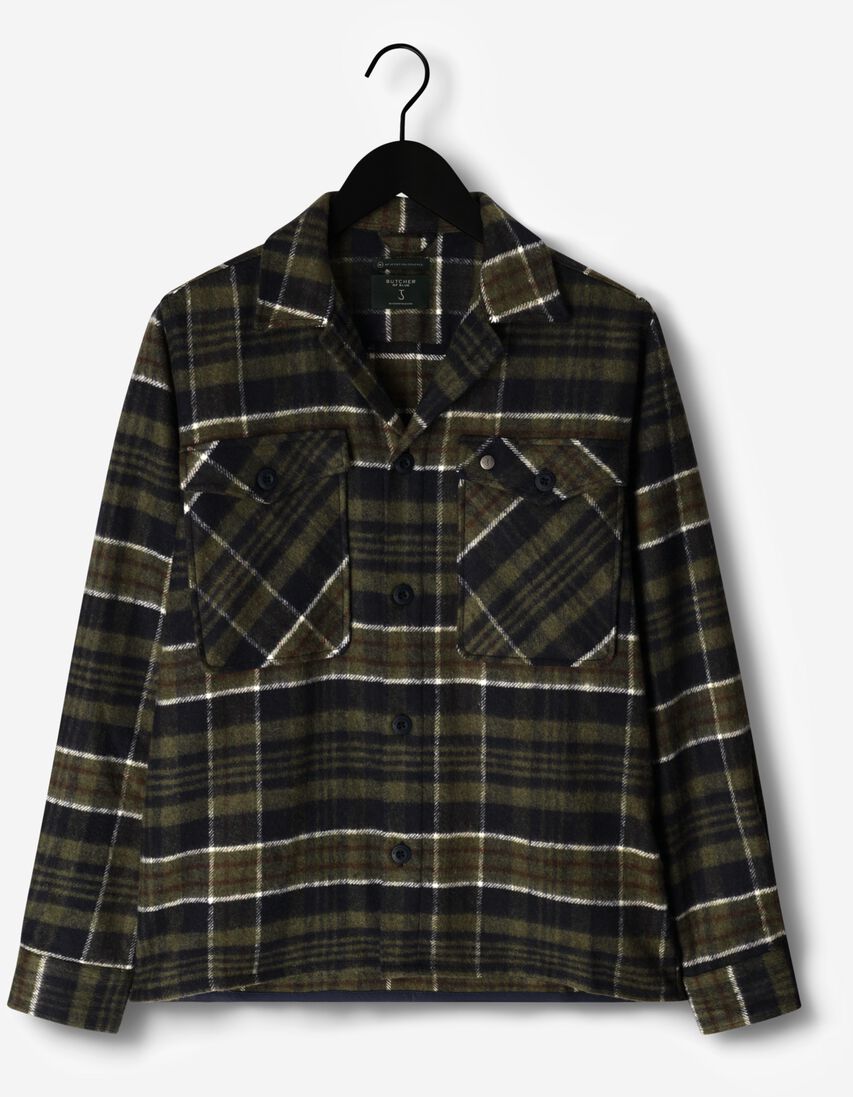 BUTCHER OF BLUE groene butcher of blue overshirt saturn mk.2 check overshirt