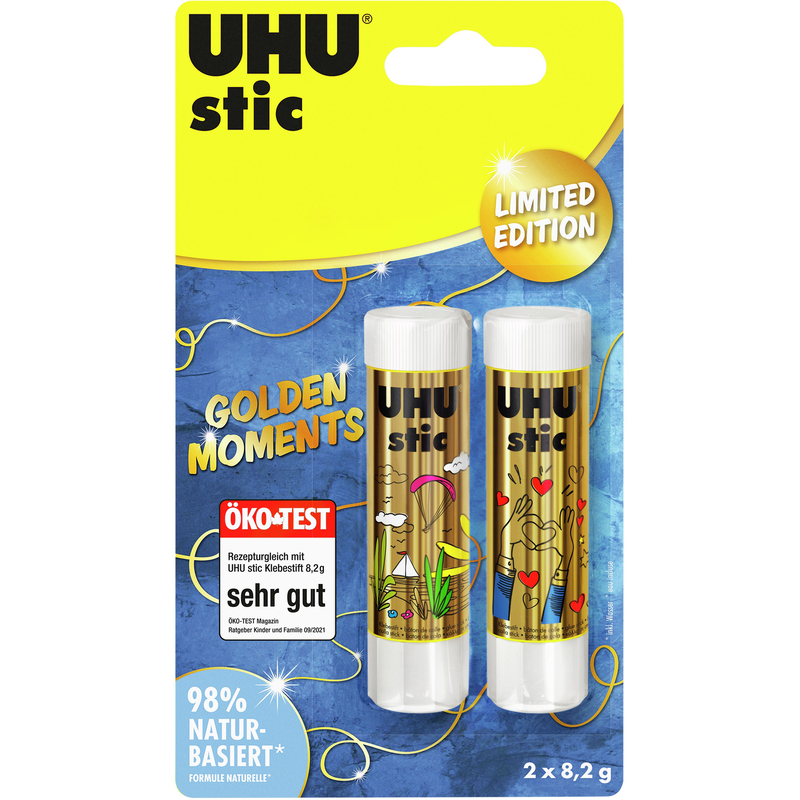 UHU Klebestift stic Golden Moments, 2 Stück, 21 g