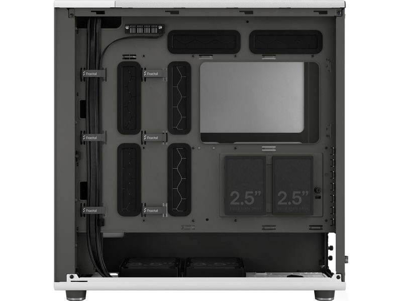 Fractal Design PC-Gehäuse North XL Weiss Elegantes Gehäuse mit offener Front aus echtem Eichenholz
