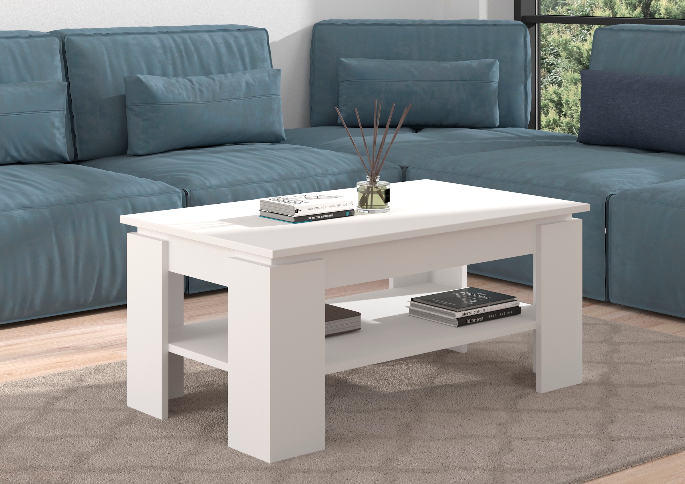 INOSIGN Couchtisch »Kalmar, rechteckig, 100 x 60 cm, 1 Ablageboden« Sofatisch, Beistelltisch, Kaffetisch, Wohnzimmertisch, coffee table