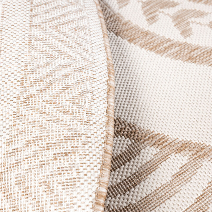 Rond jute buitenkleed - Nusa Medallion Beige/Creme