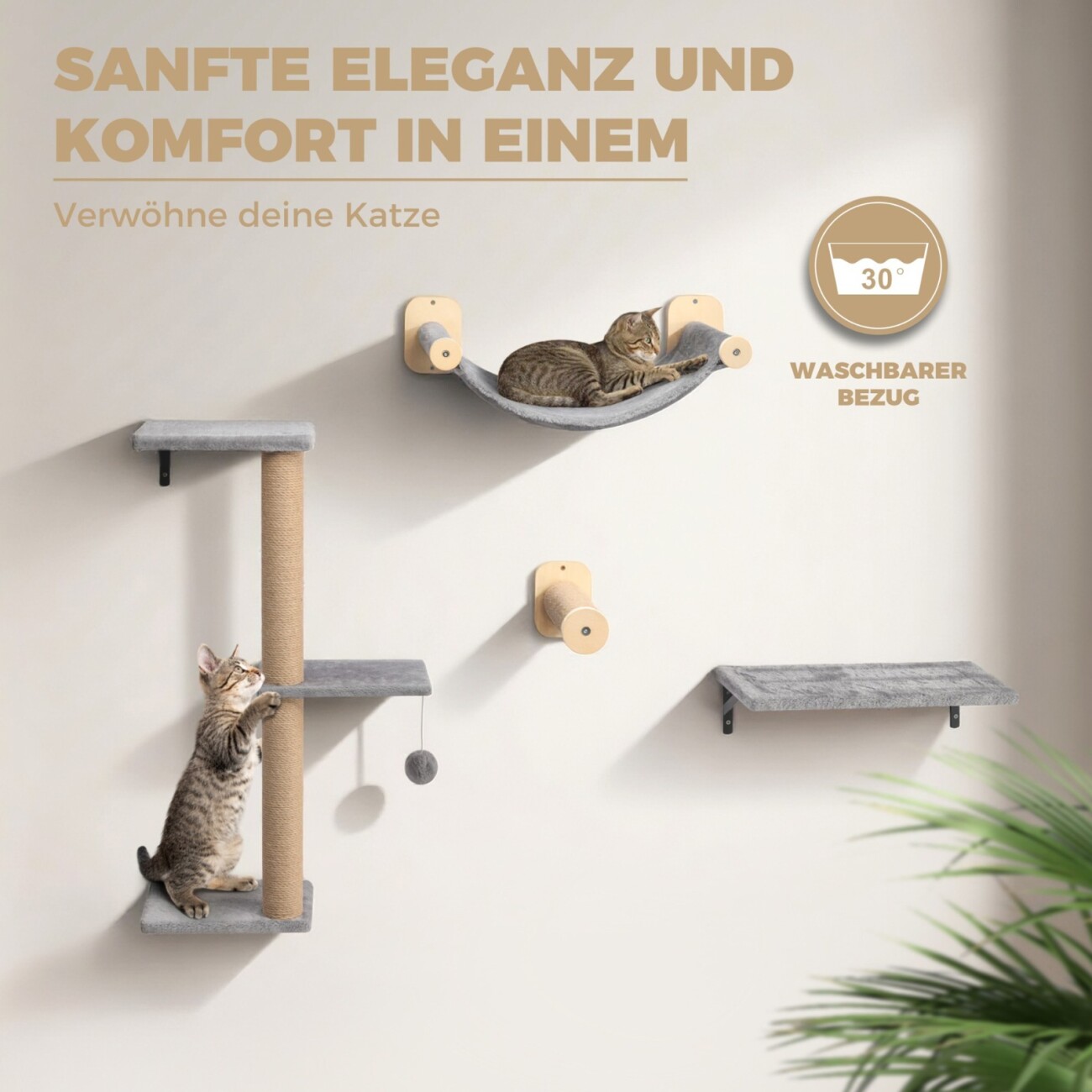 WOOWOOD KATZENHÄNGEMATTE SET (8-teilig)
