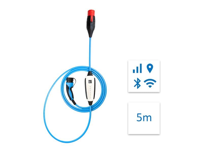 NRGkick Mobile Ladestation 32 A, 5 m, Typ 2 WLAN, 4G, GPS Mobile Ladeeinheit für Elektrofahrzeuge mit GSM, GPS, WLAN & Bluetooth