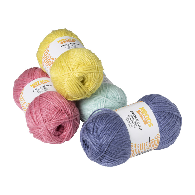 Garen acryl - geel - 100 gram