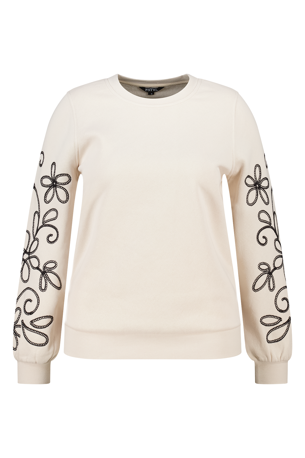 Sweater met broderie details Kit