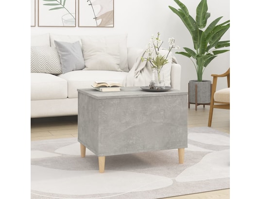 VIDAXL - Table basse gris béton 60x44,5x45 cm bois d'ingénierie