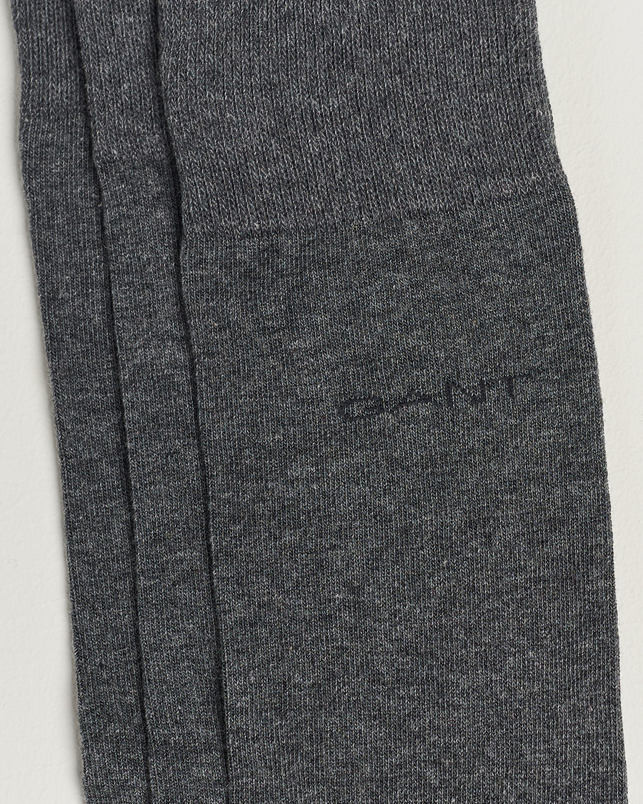 GANT 3-Pack Cotton Socks Charcoal Melange