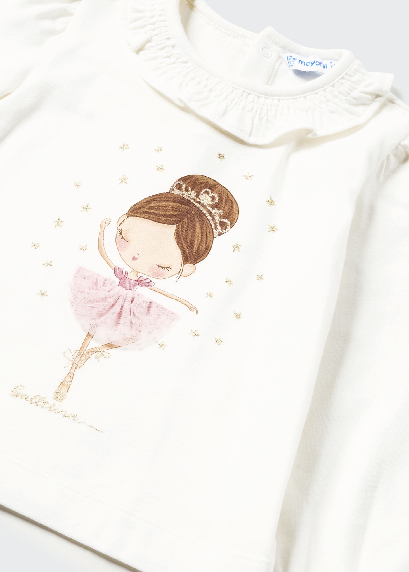 Camiseta infantil com babados Better Cotton