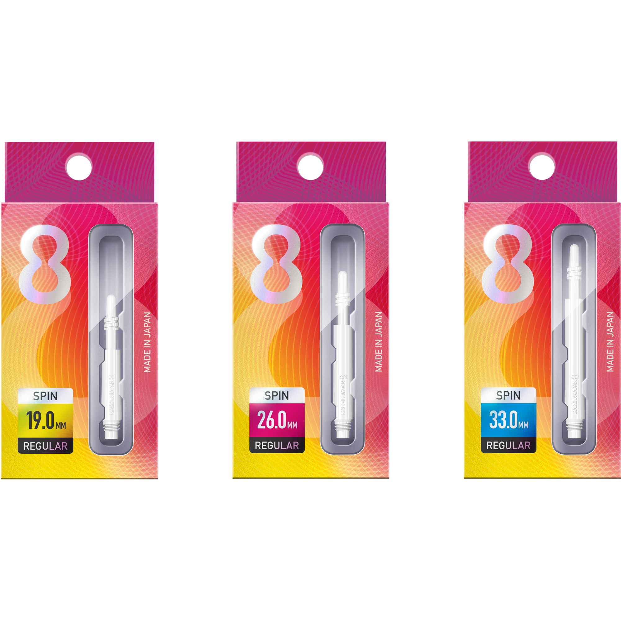 8 Flight - Regular Spin Shaft - Weiß