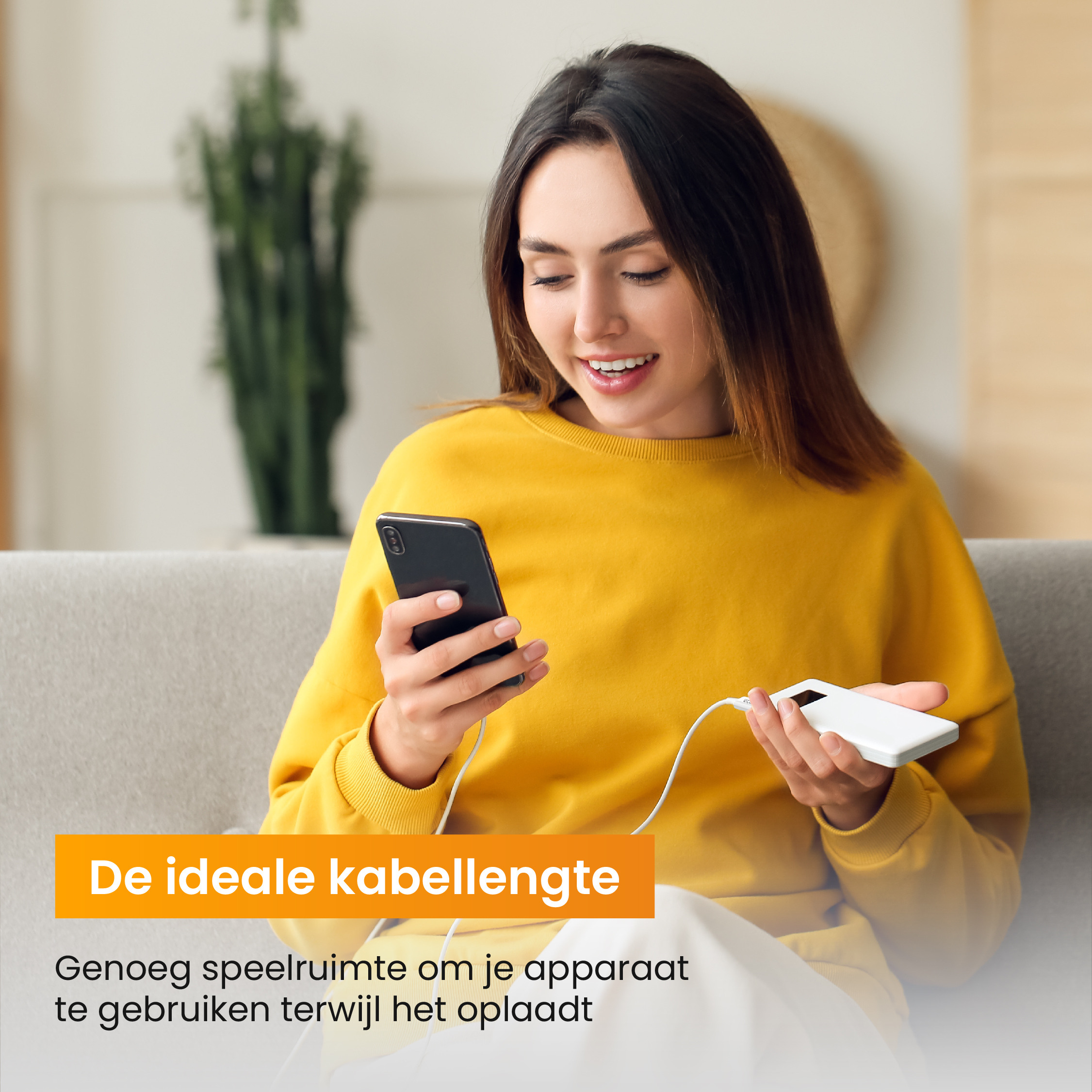 R2B 1 Meter Witte USB-C naar Lightning Kabel