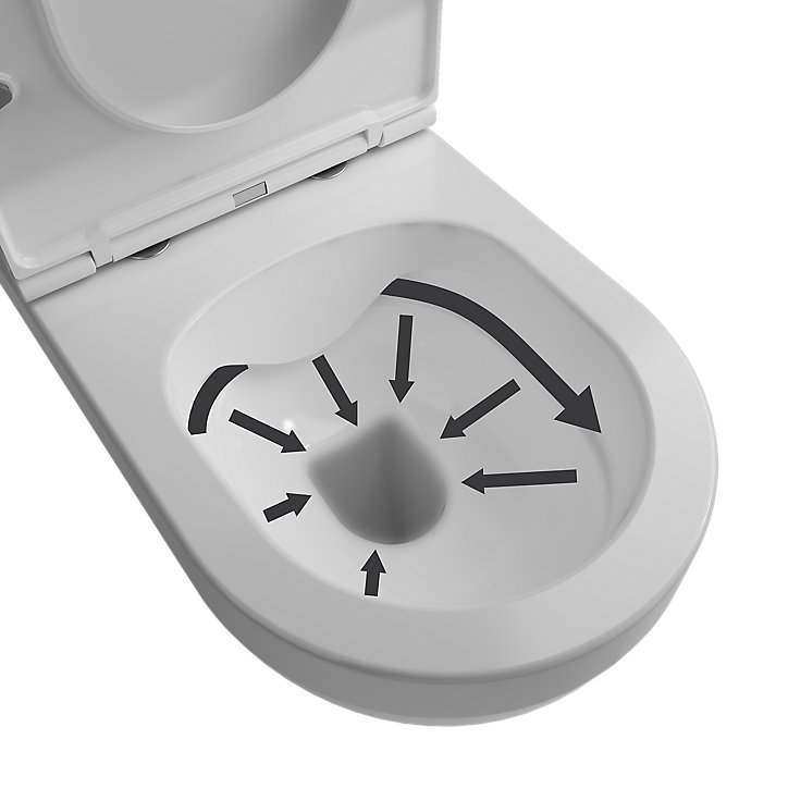 Cuvette WC suspendu compact GoodHome Cavally