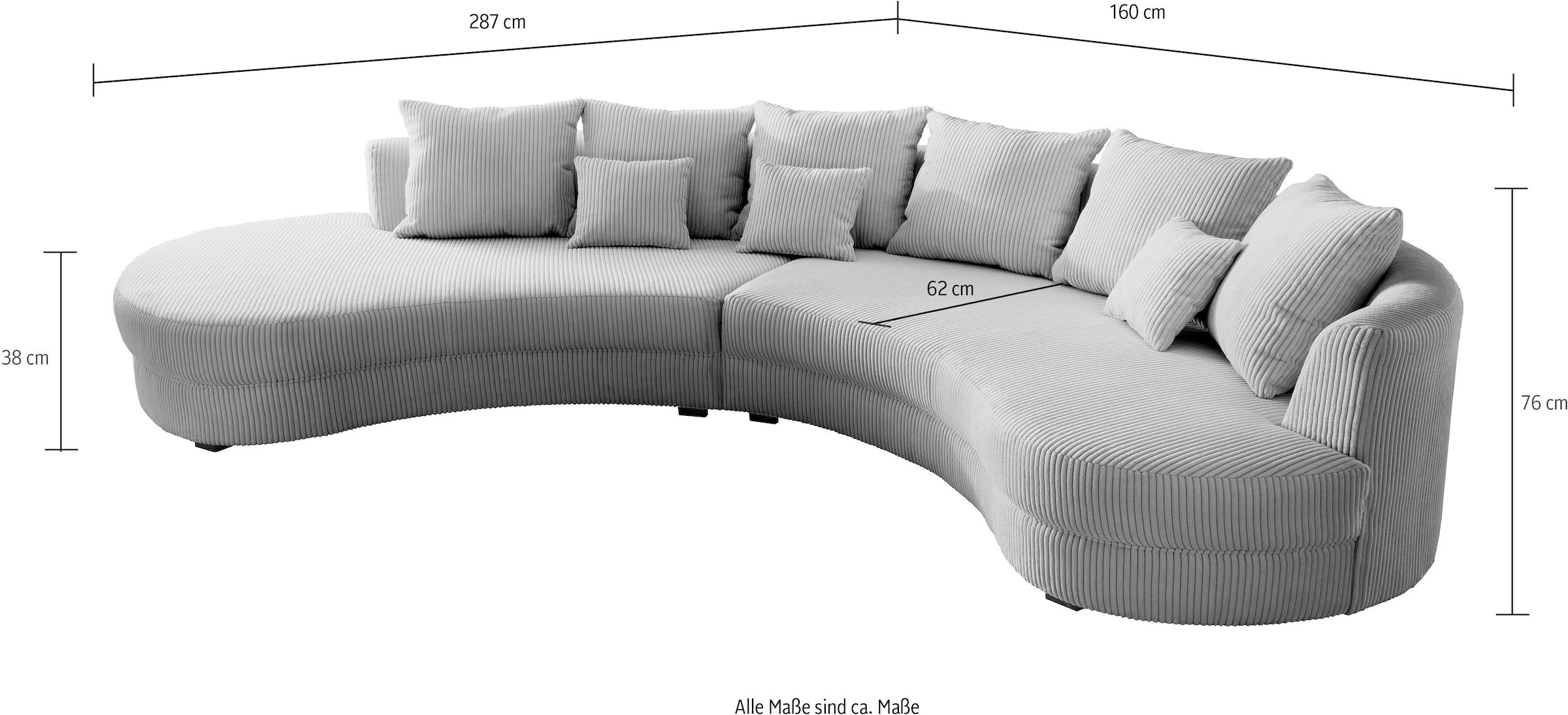 INOSIGN Ecksofa »Limoncello organische Formensprache, OTTOs Choice, L-Form« ergonomische Form