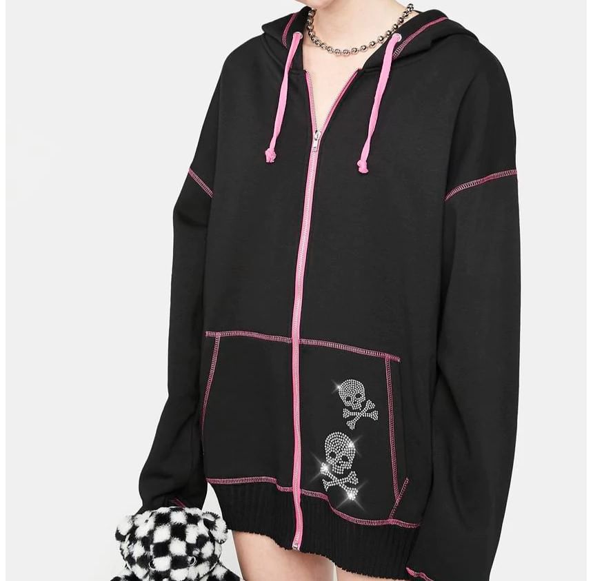 Bolgivy - Applicatie Hoodie met Rits
