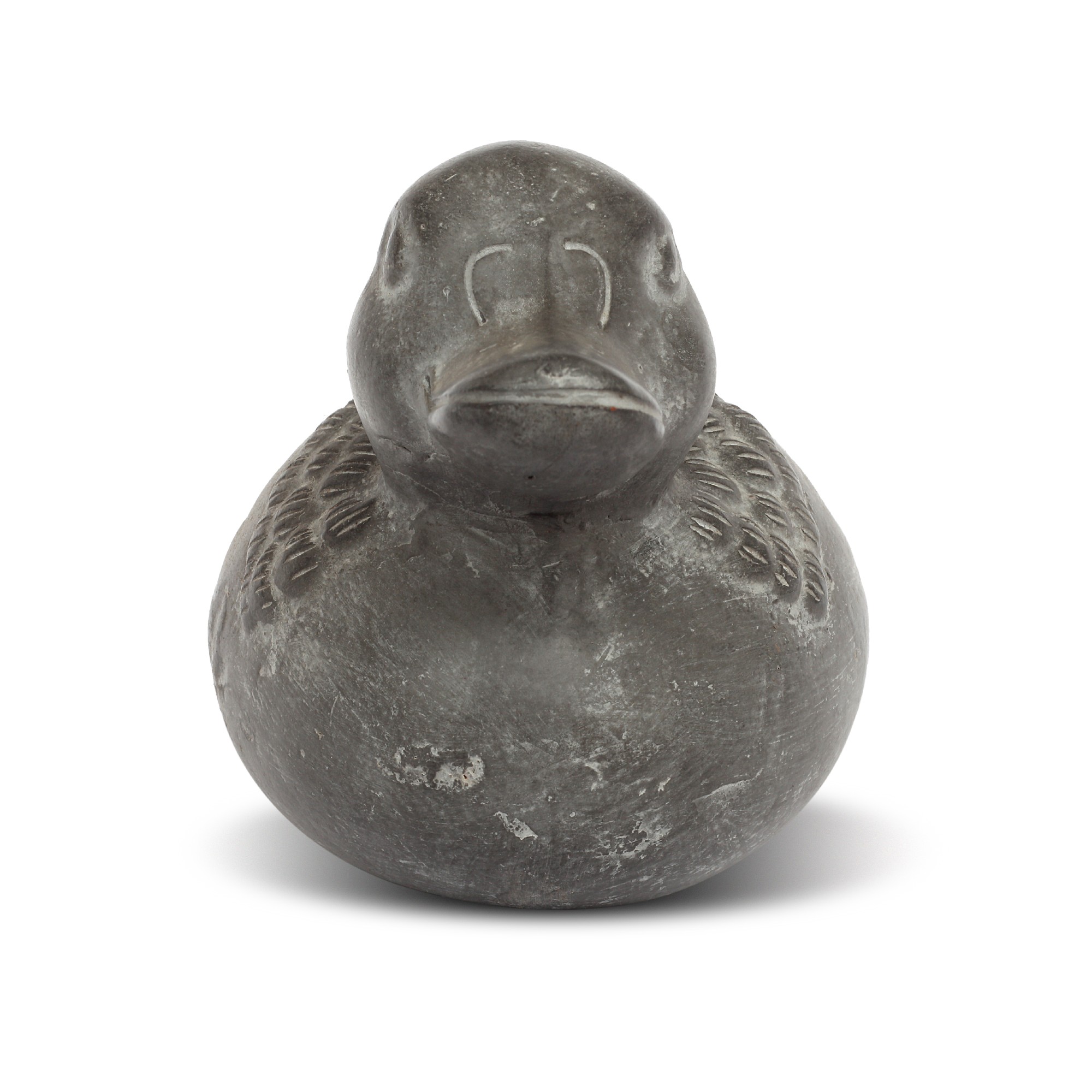 Terrakotta-Figur 'Ente', grau, B 34 cm, T 15 cm, H 14 cm von fischer's lagerhaus