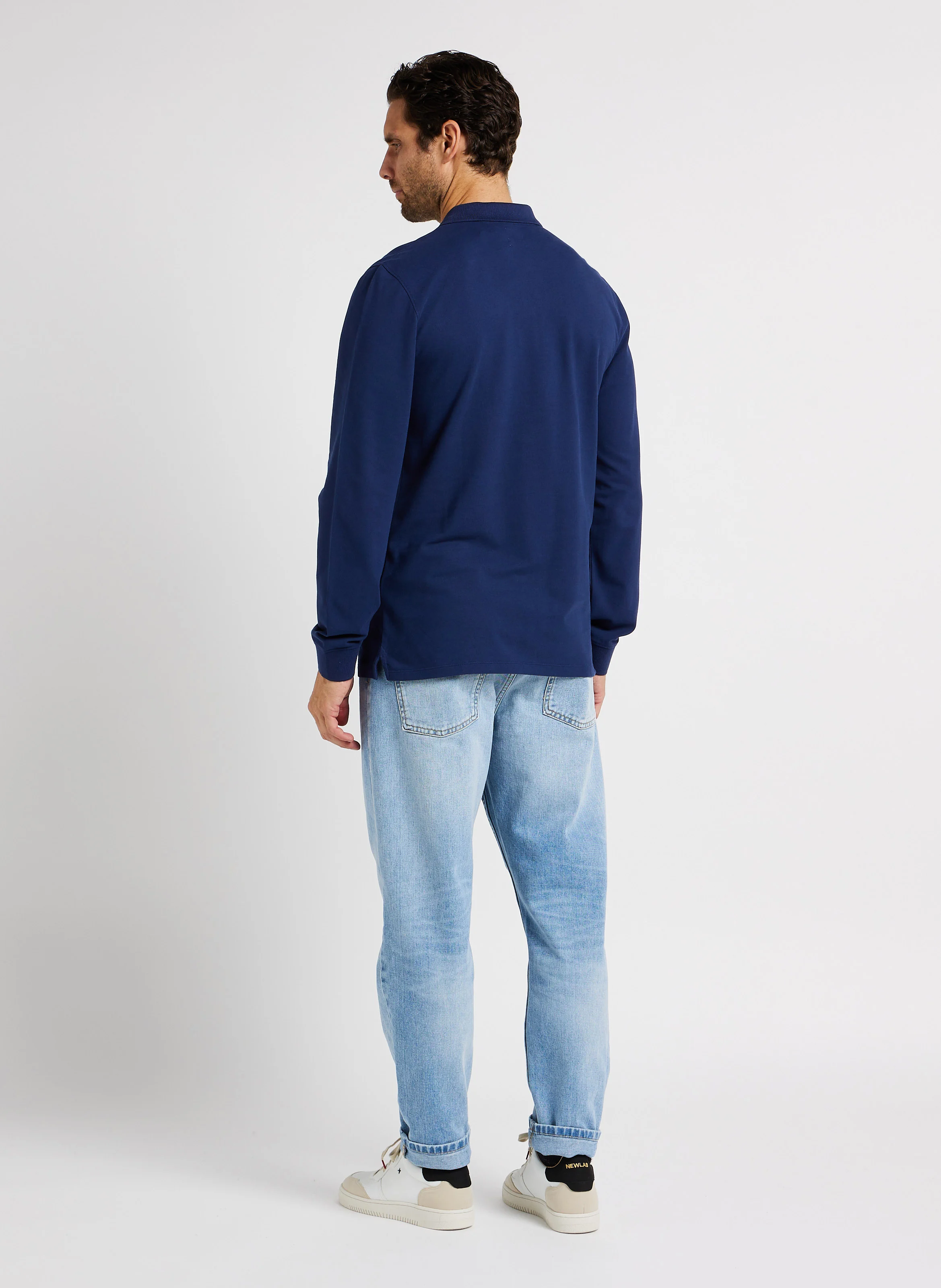 LS SLIM HOUSEMARK POLO - Polo en coton mélangé| Bleu