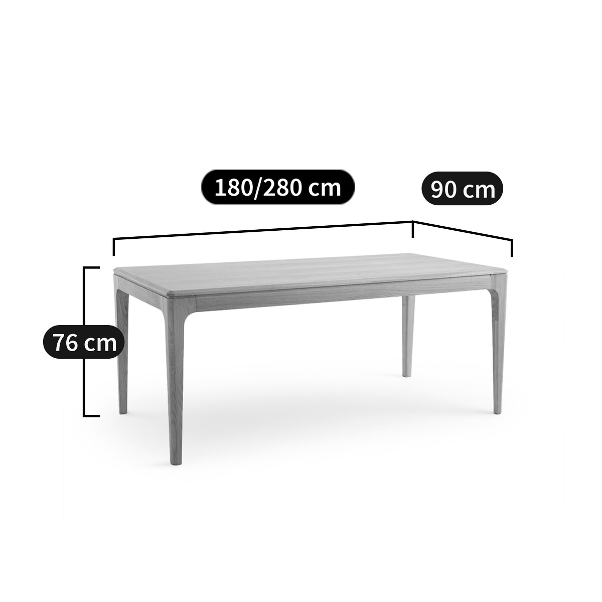 AM.PM<br>Mesa extensível de carvalho, Sanara