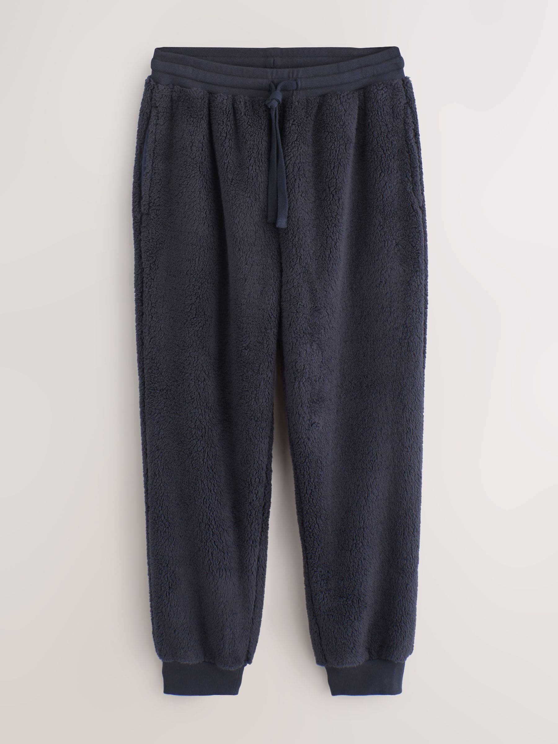 Donkerblauw - Borg Fleece Cuffed Joggers