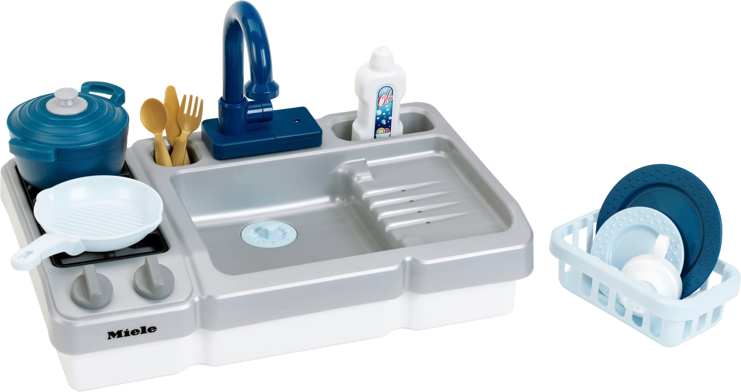 Klein Spielküche »Miele - Spüle mit Wasserfunktion und Kochfeld« Made in Germany