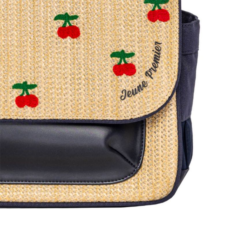 Cartable It Bag Midi 38cm Raffia Cherry