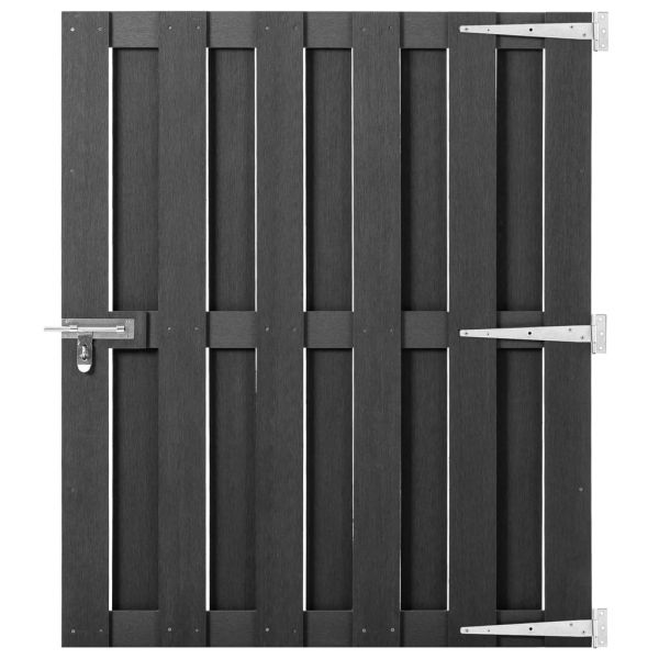 vidaXL Portão de Jardim 100x112 cm Wpc Cinzento - 3144736822