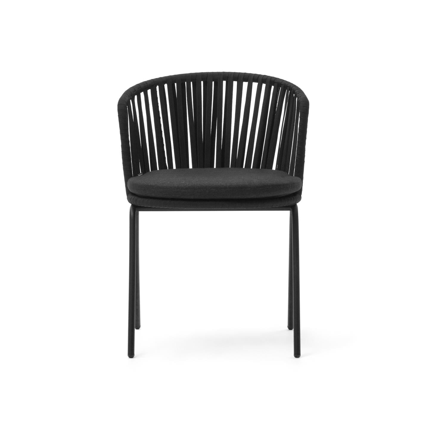 Kave Home Gartenstuhl JONCOLS 4er Set schwarz