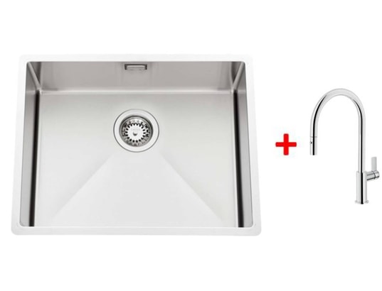 LUISINA - Pack évier mitigeur Vibrato Inox Lisse + mitigeur RC96137DO015, L03747