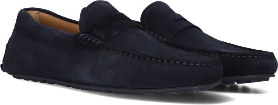 Boss Blauwe Suède Mocassins voor Heren