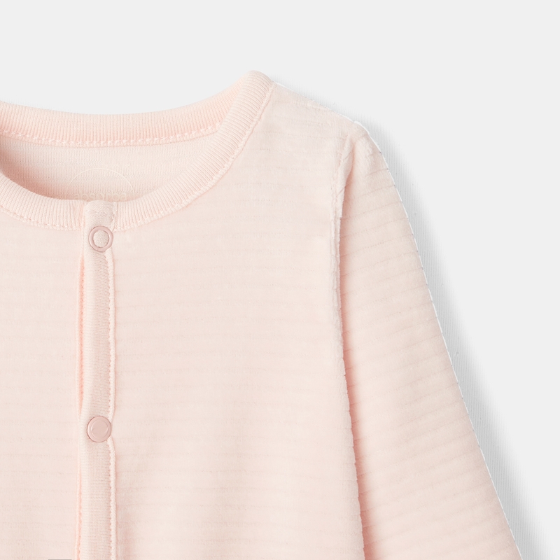Pyjama en velours côtelé rose naissance Absorba