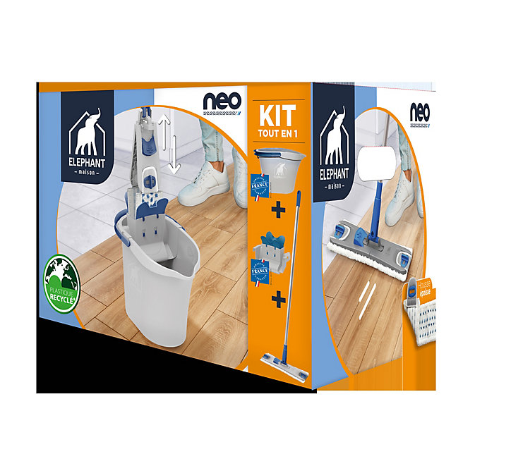 Kit complet tout en 1 Neo 3 Elephant balai + seau + essoreur