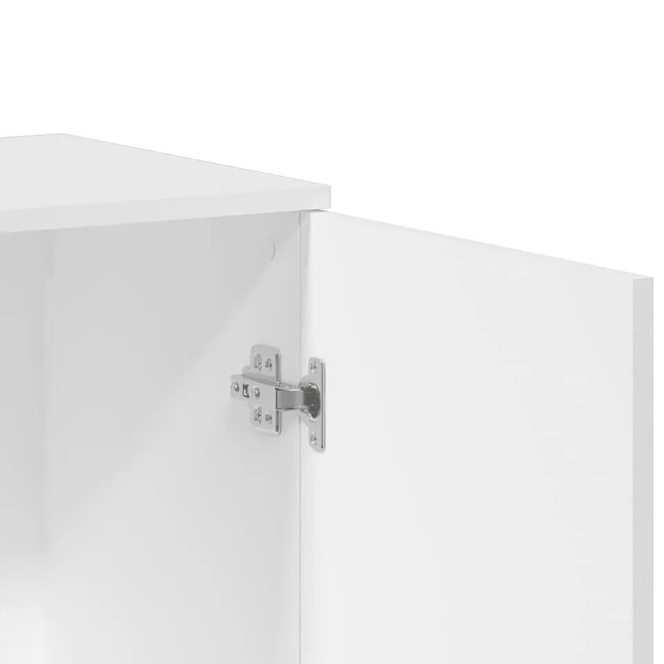 vidaXL - Dressoir met 2 deuren - Wit - Bewerkt hout - 79x38x80 cm