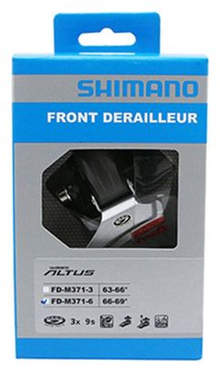 Derailleur vtt avant Shimano acera-altus m371  9v. collier haut 31.8-34.9 tirage haut